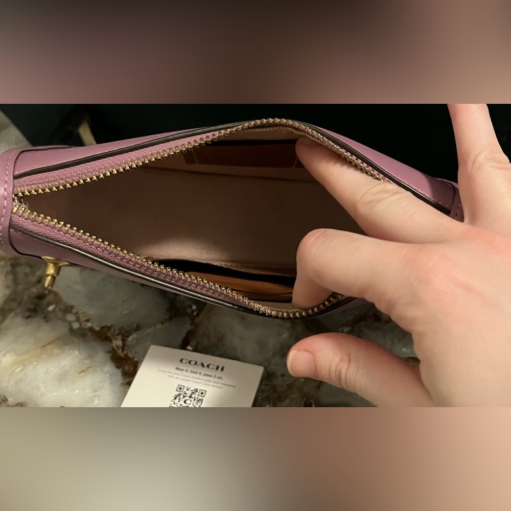 Coach Purple/Pink Leather Shoulder Bag - Picture 5 of 14